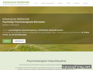 Psychoterapeuta psycholog Mokotów Katarzyna Stefaniak screen